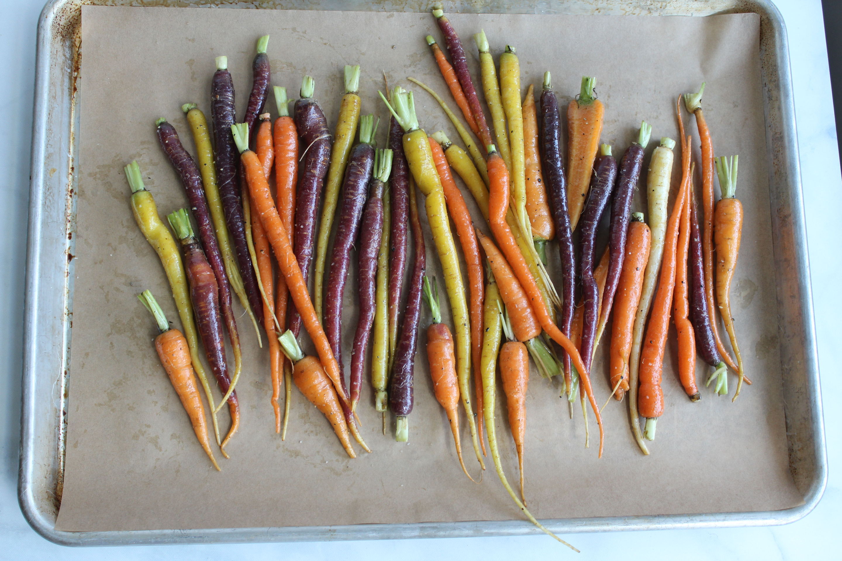 Roasted Carrots in pan