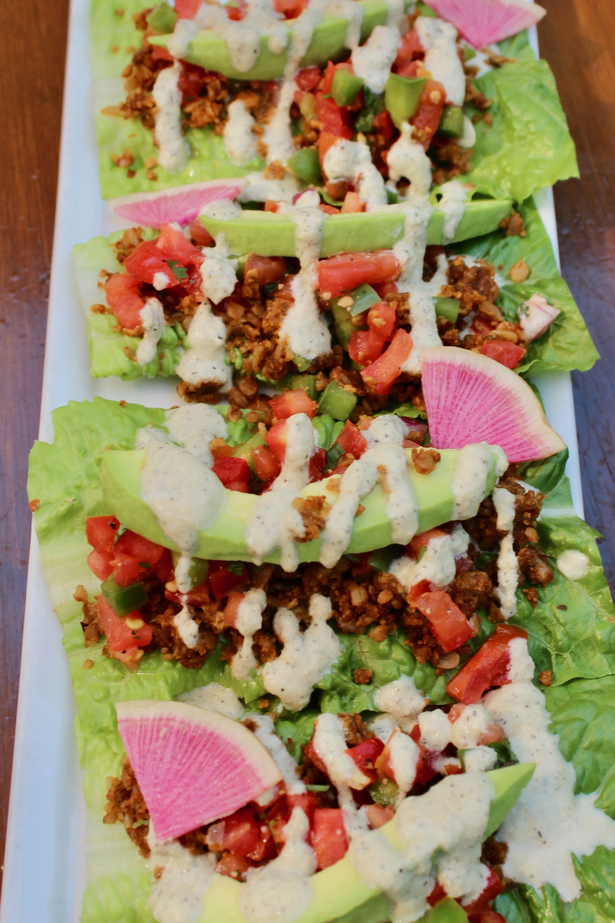 SunCafe Lettuce Leaf Tacos Vegan