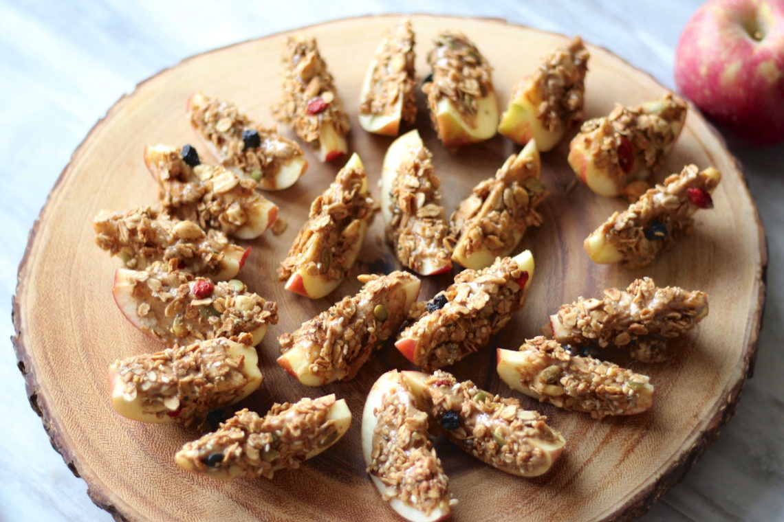 Almond Butter and Granola Apple Slices True Forage