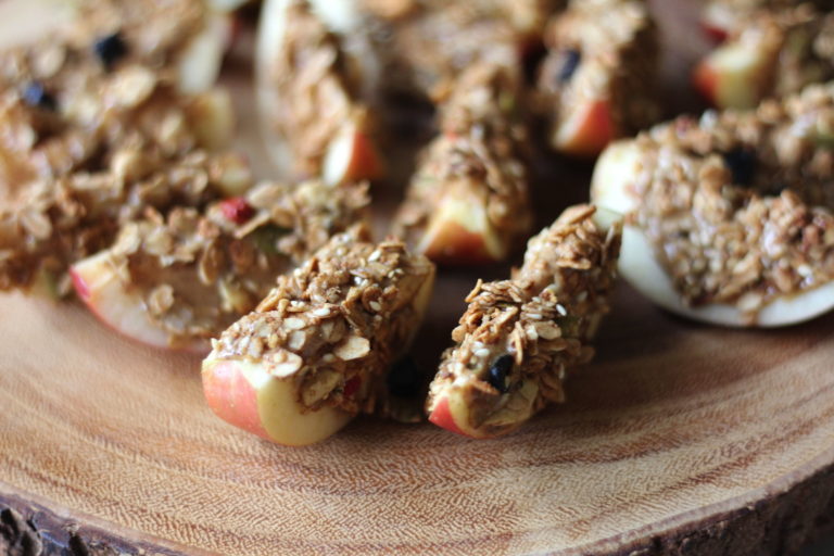 Almond Butter and Granola Apple Slices True Forage