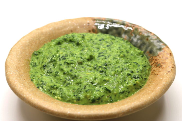 Plant-based vegan pesto sauce